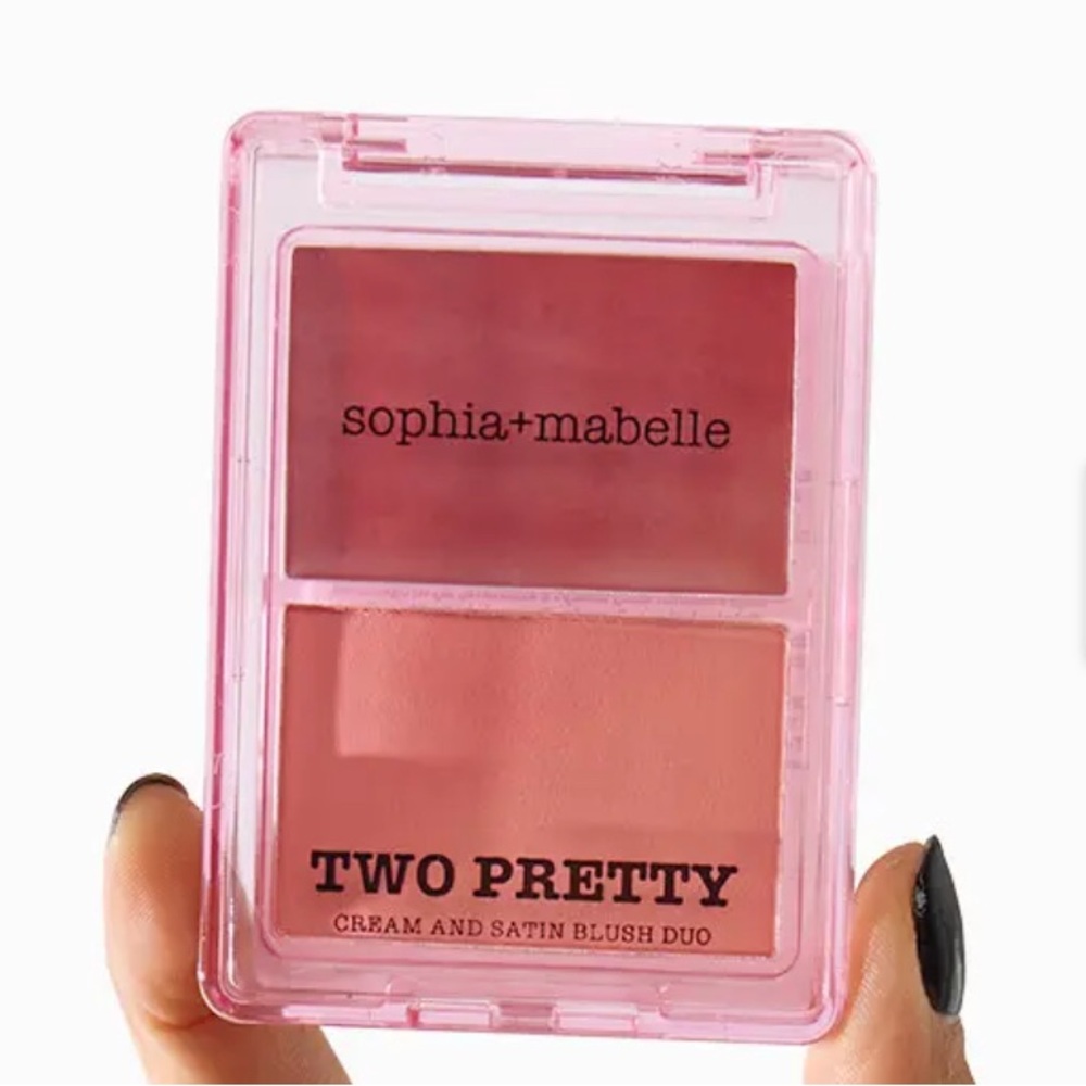 SOPHIA + MABELLE Two Pretty Cream & Satin Blush Duo Strawberry Sorbet soft pink